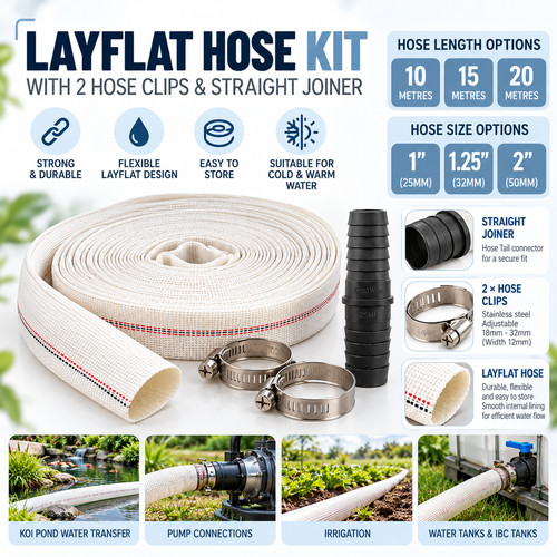 Layflat water discharge hose - layflat,