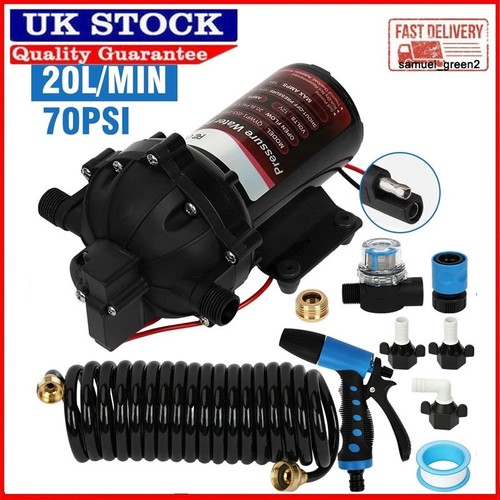 Washdown pump with coil hose - with,